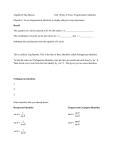 Algebra II/Trig Honors Unit 10 Day 6 Notes: Trigonometric Identities