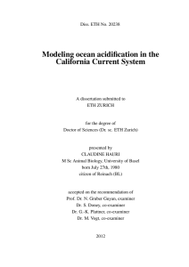 Modeling ocean acidification in the California Current System