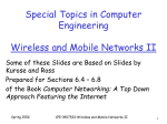 Wireless and Mobile Networks II