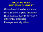 NECK MASSES: UNC MS III SURGERY