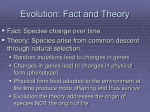 Evolution: Fact and Theory