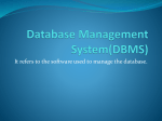 Database Management System(DBMS)