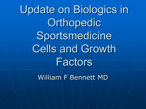 Update on Biologics in Orthopedic Sportsmedicine