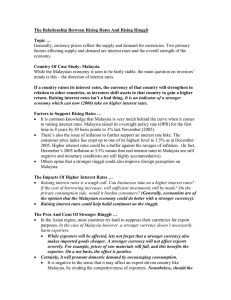 The Relationship Between Rising Rates And Rising Ringgit