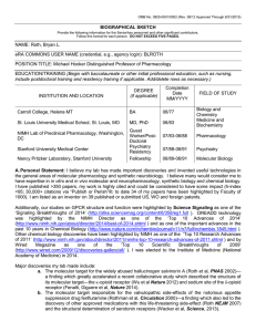 OMB No. 0925-0046, Biographical Sketch Format Page