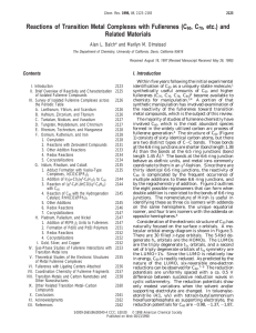 Reactions of Transition Metal Complexes with Fullerenes (C60, C70