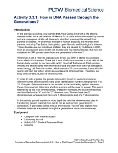 Activity 3.3.1: How is DNA Passed through the Generations?