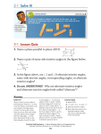 3-1 Solve It! 3-1 Lesson Quiz