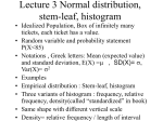 Lecture 3 Normal distribution, stem