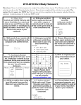 Word Study Homework - Edgewater School District