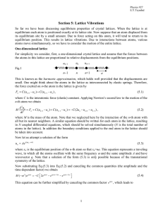 Section 5: Lattice Vibrations