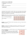 A.P Statistics Lesson 6-2: Probability Models The sample space S of