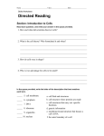 Skills Worksheet