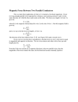 Magnetic Force Between Two Parallel Conductors