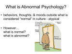 What is Abnormal Psychology?