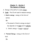 The Nature of Energy