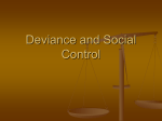 Deviance and Social Control