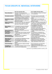 Focus groups vs. interviews
