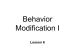 Behavior modification