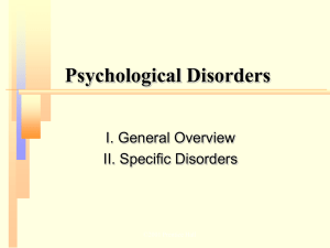 Psychological Disorders