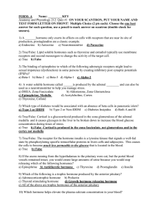 1) Corticotropin releasing hormone secretion would not raise the