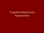 Cognitive-Behavioral Approaches