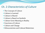 Characteristics of Culture