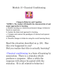 Module 15- Classical Conditioning