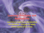 Learning: Principles and Applications