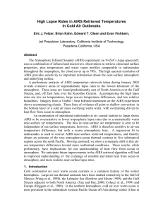 High Lapse Rates in AIRS Retrieved Temperatures In Cold Air