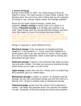 I. Forms of Energy - The Lesson Builder