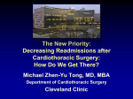 Decreasing Readmissions after Cardiothoracic Surgery