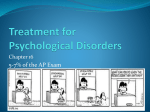 Treatment for Psychological Disorders