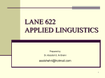 APPLIED LINGUISTICS