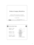 Imaging Modalities - Carnegie Mellon School of Computer Science