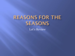 Reasons for the Seasons