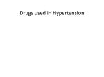 Drugs used in Hypertension