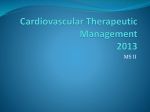 Cardiovascular Therapeutic Management 2013