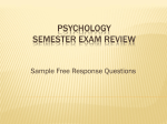 Psychology Semester Exam Review