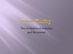 The evolution of romance and the sonnet