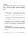 Second Order Phase Transitions