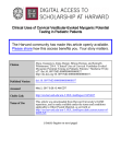 Clinical Uses of Cervical Vestibular