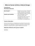 Effects of Human Activity on Natural Change