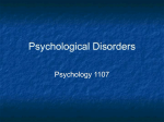 Psychological Disorders