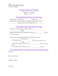 The Law of Conservation of Energy