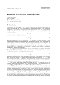 Introduction to the Fractional Quantum Hall Effect