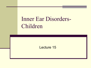 Inner Ear Disorders