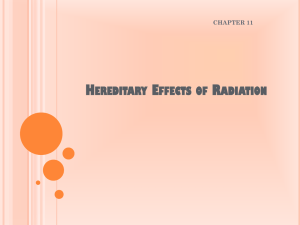 Hereditary Effects of Radiation