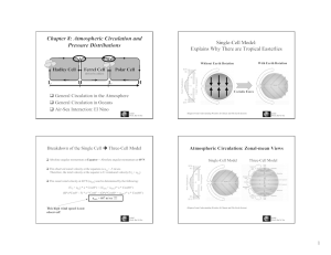 Chapter 8: Atmospheric Circulation and Pressure Distributions