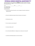 ch 16 Electricity Essential Questions